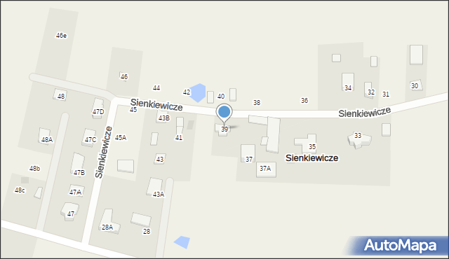 Sienkiewicze, Sienkiewicze, 39, mapa Sienkiewicze