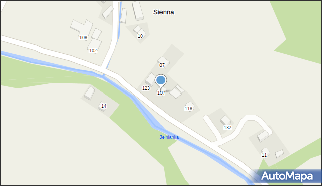 Sienna, Sienna, 107, mapa Sienna