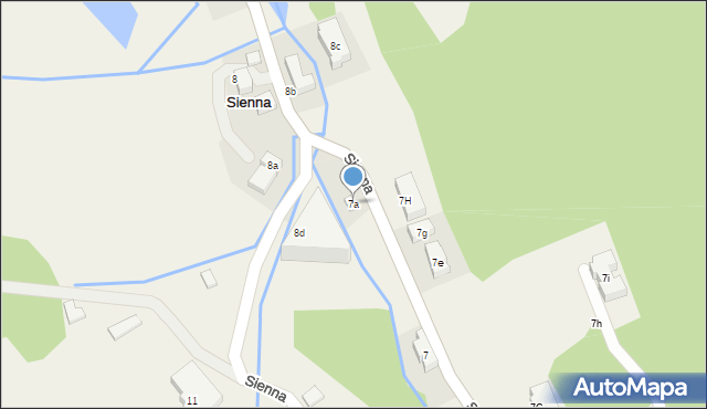 Sienna, Sienna, 7a, mapa Sienna