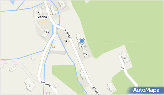 Sienna, Sienna, 7g, mapa Sienna