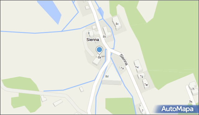 Sienna, Sienna, 8a, mapa Sienna