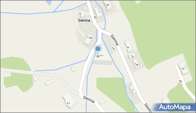 Sienna, Sienna, 8d, mapa Sienna