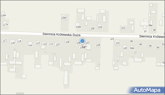 Siennica Królewska Duża, Siennica Królewska Duża, 108B, mapa Siennica Królewska Duża