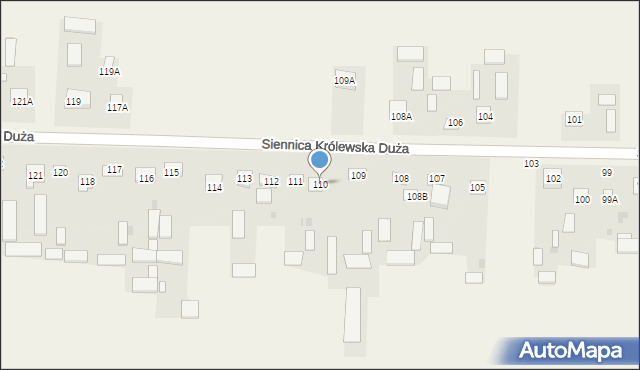 Siennica Królewska Duża, Siennica Królewska Duża, 110, mapa Siennica Królewska Duża