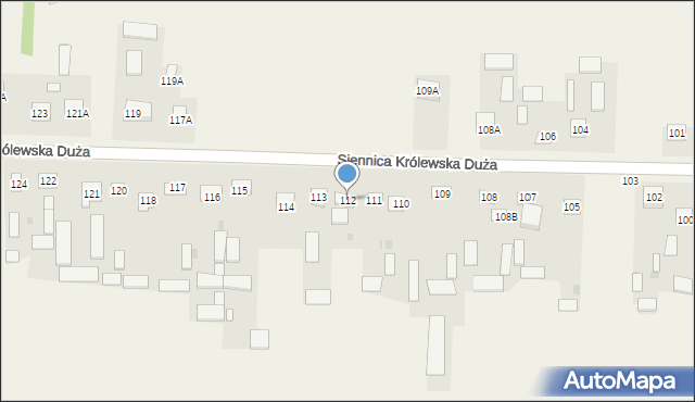 Siennica Królewska Duża, Siennica Królewska Duża, 112, mapa Siennica Królewska Duża