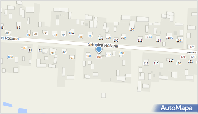 Siennica Różana, Siennica Różana, 101, mapa Siennica Różana