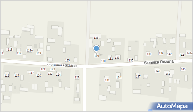 Siennica Różana, Siennica Różana, 129, mapa Siennica Różana