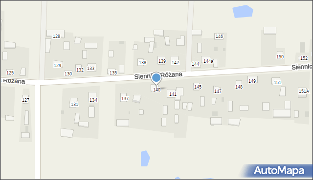 Siennica Różana, Siennica Różana, 140, mapa Siennica Różana