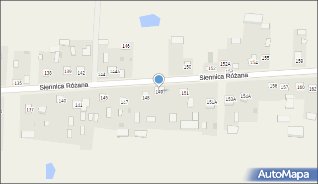Siennica Różana, Siennica Różana, 149, mapa Siennica Różana