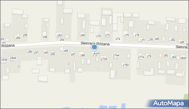 Siennica Różana, Siennica Różana, 171, mapa Siennica Różana