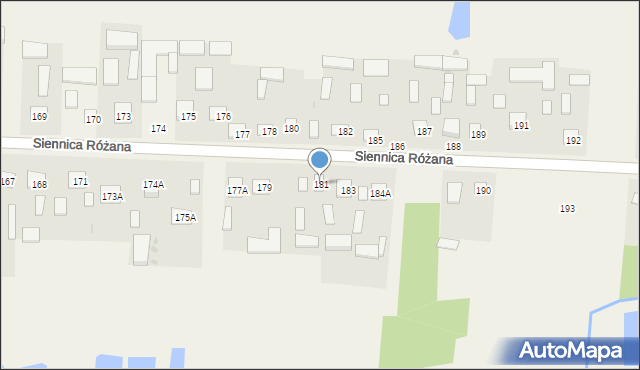 Siennica Różana, Siennica Różana, 181, mapa Siennica Różana