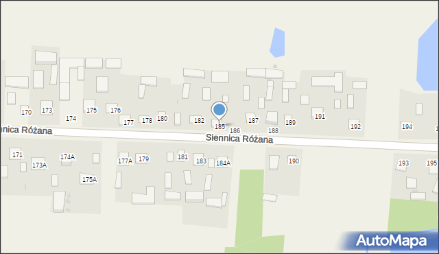 Siennica Różana, Siennica Różana, 185, mapa Siennica Różana