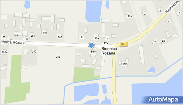 Siennica Różana, Siennica Różana, 195, mapa Siennica Różana