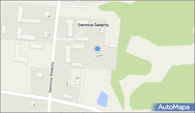 Siennica-Święchy, Siennica-Święchy, 11, mapa Siennica-Święchy