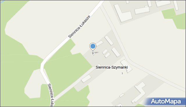 Siennica-Szymanki, Siennica-Szymanki, 9, mapa Siennica-Szymanki