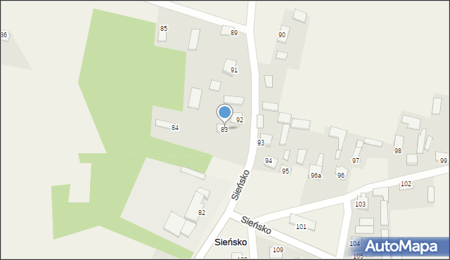 Sieńsko, Sieńsko, 83, mapa Sieńsko