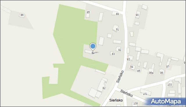 Sieńsko, Sieńsko, 84, mapa Sieńsko