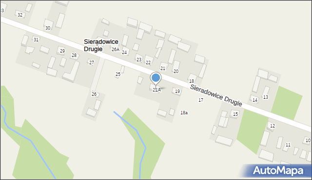 Sieradowice Drugie, Sieradowice Drugie, 21A, mapa Sieradowice Drugie