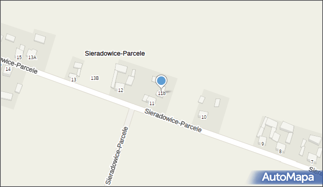 Sieradowice-Parcele, Sieradowice-Parcele, 11b, mapa Sieradowice-Parcele