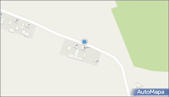 Sieradowice-Parcele, Sieradowice-Parcele, 25, mapa Sieradowice-Parcele