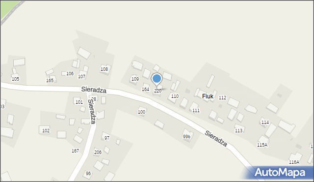 Sieradza, Sieradza, 220, mapa Sieradza