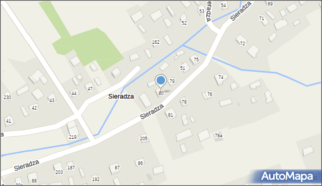 Sieradza, Sieradza, 80, mapa Sieradza