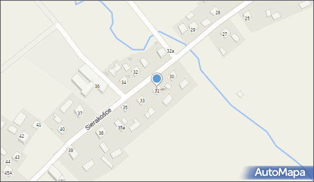 Sierakośce, Sierakośce, 31, mapa Sierakośce