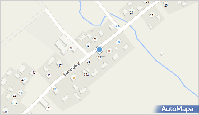 Sierakośce, Sierakośce, 33, mapa Sierakośce
