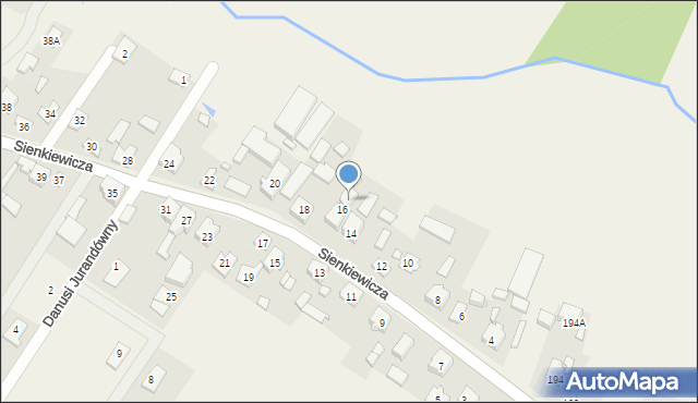 Sieraków, Sienkiewicza Henryka, 16A, mapa Sieraków