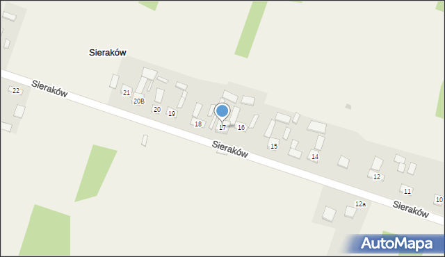 Sieraków, Sieraków, 17, mapa Sieraków