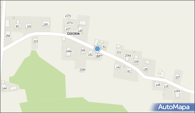 Sieraków, Sieraków, 186, mapa Sieraków