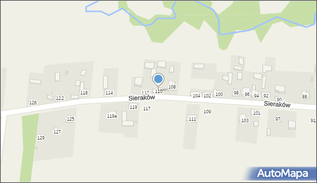 Sieraków, Sieraków, 110, mapa Sieraków