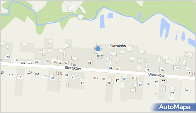 Sieraków, Sieraków, 86, mapa Sieraków