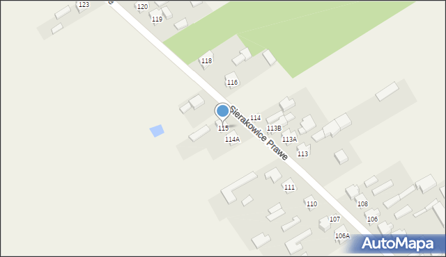 Sierakowice Prawe, Sierakowice Prawe, 115, mapa Sierakowice Prawe