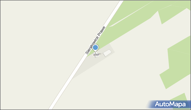 Sierakowice Prawe, Sierakowice Prawe, 83M, mapa Sierakowice Prawe