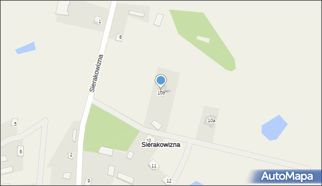 Sierakowizna, Sierakowizna, 10b, mapa Sierakowizna