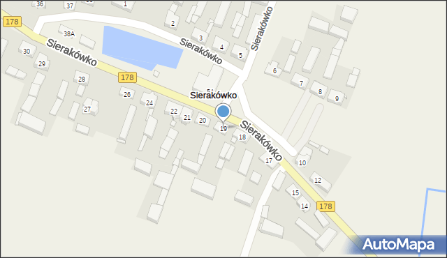 Sierakówko, Sierakówko, 19, mapa Sierakówko