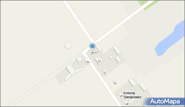 Sierakówko, Sierakówko, 53, mapa Sierakówko