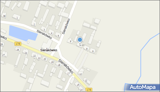 Sierakówko, Sierakówko, 7, mapa Sierakówko