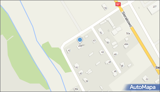 Sierakowo, Sierakowo, 43A, mapa Sierakowo