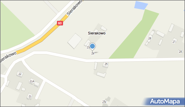 Sierakowo, Sierakowo, 24, mapa Sierakowo