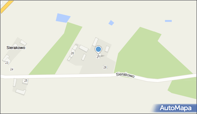 Sierakowo, Sierakowo, 27, mapa Sierakowo