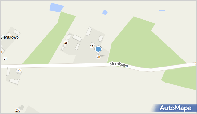 Sierakowo, Sierakowo, 28, mapa Sierakowo