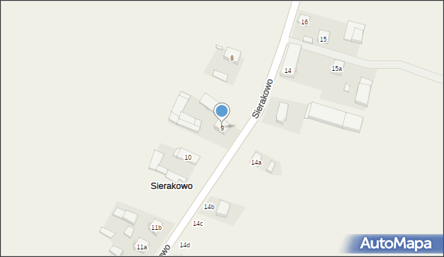 Sierakowo, Sierakowo, 9, mapa Sierakowo