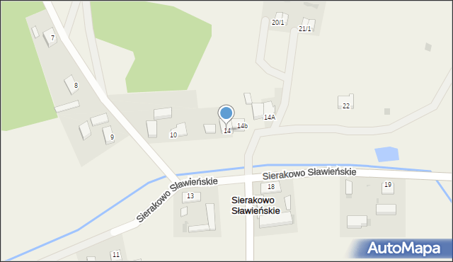 Sierakowo Sławieńskie, Sierakowo Sławieńskie, 14, mapa Sierakowo Sławieńskie