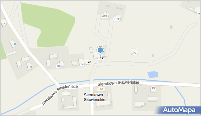 Sierakowo Sławieńskie, Sierakowo Sławieńskie, 14A, mapa Sierakowo Sławieńskie