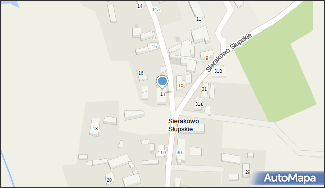 Sierakowo Słupskie, Sierakowo Słupskie, 17, mapa Sierakowo Słupskie