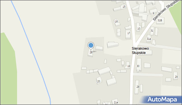 Sierakowo Słupskie, Sierakowo Słupskie, 18, mapa Sierakowo Słupskie