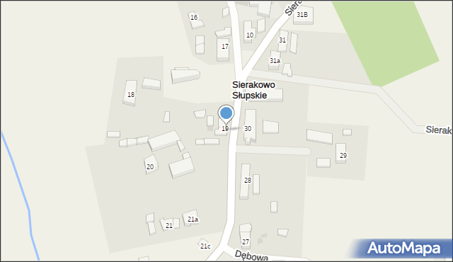 Sierakowo Słupskie, Sierakowo Słupskie, 19A, mapa Sierakowo Słupskie