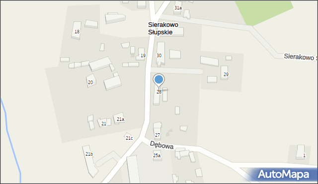 Sierakowo Słupskie, Sierakowo Słupskie, 28, mapa Sierakowo Słupskie